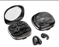 Écouteurs sans fil 2-en-1 BT 6.0, casque de sommeil invisible, écouteurs sportifs à clip ouvert, casque stéréo AAC avec LED