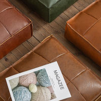 Pouf carré moderne en polyuréthane Amity Factory, vente en gros, avec rembourrage EPP, pour salon et extérieur