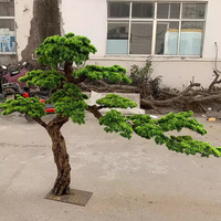 Árbol de Pino Artificial Grande Personalizado XinQi, Ecológico, en Maceta Cilíndrica para Interiores/Exteriores, Paisajismo, Hoteles y Jardines