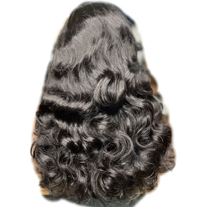 Peluca de Cabello Humano Negro con Ondas Grandes y Rizadas, Estilo Boncy, de 10 a 18 Pulgadas - Product Image 5