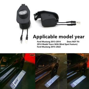 2Pcs Miroir de vue latérale <span class=keywords><strong>LOGO</strong></span> Puddle Lamp Assembly pour <span class=keywords><strong>Mustang</strong></span> 2013-2023 LED HD Never Fade Replacement light - Product Image 3