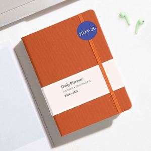Factory Cheap Price Custom 2025 A5 Leather Hardcover Daily Business Planner Notebook Manufacturers - Product Image 1