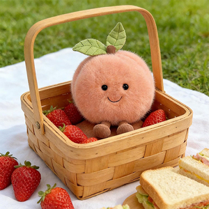 Juguete de Peluche de Durazno Personalizado al por Mayor, Peluches Divertidos de Frutas de 6 Pulgadas, Animales de Peluche Suaves, Regalos de Cumpleaños Kawaii para Adolescentes y Niñas - Product Image 3