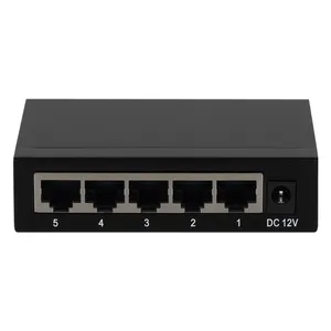 VCOM Desktop 5 puertos 10/100M Ethernet Conmutador de red no administrado Velocidad rápida RJ45 LAN Box