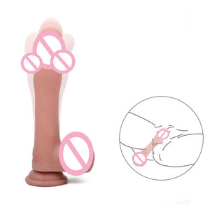 9,44 inch extra grote siliconen dildo mallen, 9-frequentie vibratie seksspeeltje, schokkende rubberen gigantische dildo voor vrouwen - Product Image 1