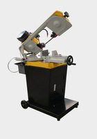 Scie à ruban métallique semi-automatique, petite machine de découpe verticale et horizontale de bureau, machine en acier inoxydable