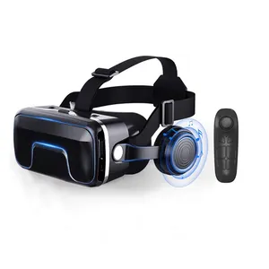 热销新产品3D VR眼镜虚拟现实3D VR带耳机出售G04EA 7英寸手机3d眼镜