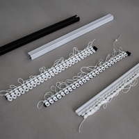 Rail de rideau moderne silencieux pour rideaux en tissu, rail de rideau à montage supérieur avec roulettes pour salon et chambre à coucher