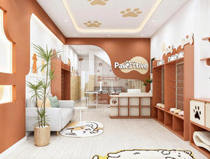 Diseño Interior Moderno Nórdico para Salón de Peluquería Canina, Muebles Personalizados, Solución Integral para Tienda de Spa para Mascotas - Product Image 2