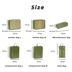 Polyester nén du lịch lưu trữ Set 6PC tổ chức đóng gói <span class=keywords><strong>Cubes</strong></span> cho quần áo giày đồ dùng cá nhân hành lý sử dụng nhà - Product Image 4