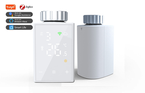 Valve thermostatique de <span class=keywords><strong>radiateur</strong></span> intelligente Tuya Smart Life ZigBee WiFi 2026, compatible <span class=keywords><strong>avec</strong></span> Alexa et Google Home pour système de chauffage au sol intelligent - Product Image 2