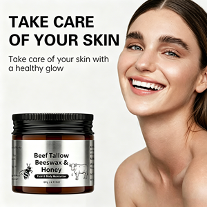 Crème Hydratante <span class=keywords><strong>Visage</strong></span> et Corps au Suif de Bœuf, Cire d'Abeille et Miel OEM ODM Raffermissante et Réparatrice 60g Hydratante Tous Types de Peau pour Femmes - Product Image 2