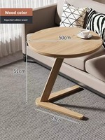 Nouvelle table basse en bois de chêne de style chinois moderne, mobile, multifonctionnelle, en forme de C, pour la maison, les salons, les chambres d'hôtes