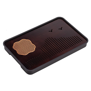 Bamboo <b>Tea</b> Tray Small Dry Brewing Water Drainage Modern <b>Tea</b> Sea <b>Set</b> For Home Use - Product Image 5
