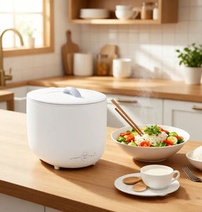 Cuisinière à riz intelligente 1,8 L 300 W pour 1 à 3 personnes, poêle électrique avec revêtement antiadhésif, <span class=keywords><strong>mijoteuse</strong></span>, mini-hot pot, appareils électroménagers 110-230 V - Product Image 1