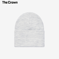 Gorro de punto con logotipo personalizado, cuadrado, al por mayor, gris jaspeado, con dobladillo, ajuste regular, gorro de invierno, fabricante