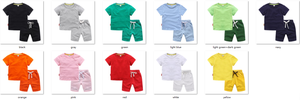 Conjunto Casual de Shorts para Niño 100% Algodón de Color Liso para Exteriores en Tejido Waffle Ropa de Bebé para Verano - Product Image 5