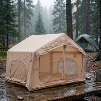 Tente de camping gonflable légère avec fenêtre panoramique de 7,5 m², protection UV, imperméable, pour une personne