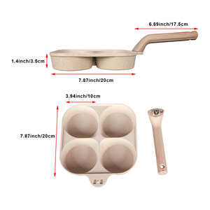 Sartén Antiadherente de Fábrica con 4 Agujeros para Panqueques, Mini Sartén Antiadherente para el Hogar, Sartén para Huevos Fritos y Hamburguesas, Esencial para el <span class=keywords><strong>Desayuno</strong></span> - Product Image 5