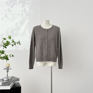 महिलाओं के ऊन कार्डिगन अनुकूलित वसंत उच्च गुणवत्ता वाले नरम पतली ऊन क्रू गर्दन बुना हुआ कार्डिगन स्वेटर - Product Image 5