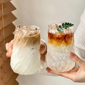 Exquisitos vasos <span class=keywords><strong>de</strong></span> <span class=keywords><strong>vidrio</strong></span> texturizados resistentes al frío y al calor para jugo <span class=keywords><strong>de</strong></span> fruta <span class=keywords><strong>de</strong></span> cola <span class=keywords><strong>de</strong></span> té con leche - Product Image 5