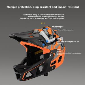 <span class=keywords><strong>Casco</strong></span> de Ciclismo de Montaña Cross Country para Adultos, Diseño de <span class=keywords><strong>Camuflaje</strong></span>, Protección Facial Completa, para Competencia y Descenso - Product Image 4