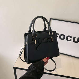 Sac fourre-tout classique à nœud papillon, grande capacité, couleur unie, mode décontractée pour femmes - Product Image 3