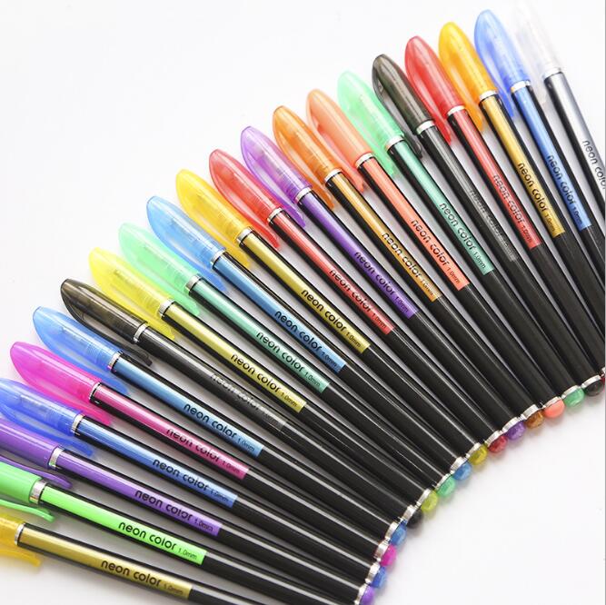 120 Ricariche Per Penne Gel - Set Completo Con Glitter, Neon, Metallizzati E Gouache - Per Libri Da Colorare E Diari