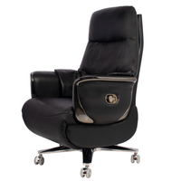 Chaises de bureau de direction de luxe contemporaines, ergonomiques, modernes, en cuir véritable, pour le patron