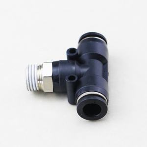 <span class=keywords><strong>PB</strong></span> / PEB série 4mm à 16mm M5 1/8 "1/4" 3/8 "1/2" coude de Type T à 3 voies connecteur de raccord de tuyau d'air rapide pneumatique - Product Image 4