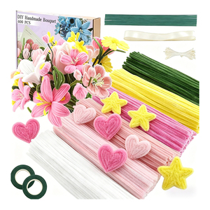 Kit d'activités créatives éducatives DIY : Matériel de nettoyage de tuyaux en velours de 8 mm pour projets scolaires faits main, art décoratif créatif en nettoyage de tuyaux - Product Image 5