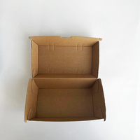 Boîte à emporter écologique pour la restauration rapide, boîte à collation en carton ondulé, taille standard