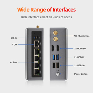 Maxtang nucmini PC <span class=keywords><strong>Intel</strong></span> elkhart hồ j6412 CPU 4 LAN 2 HDMI 2.5inch SATA SSD gồ ghề máy tính bảng PC không quạt văn phòng máy trạm - Product Image 5