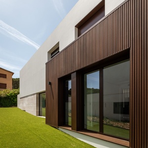 Thế hệ thứ ba công nghệ co-đùn ASA tráng Trọng lượng nhẹ Panel tường ngoài trời trang trí tường Ốp PVC rãnh tấm - Product Image 1