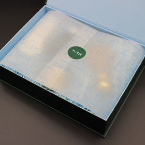 Caja de embalaje personalizada para cosméticos, Set de regalo con papel de <span class=keywords><strong>rafia</strong></span> arrugado para limpiador/crema/suero - Product Image 5