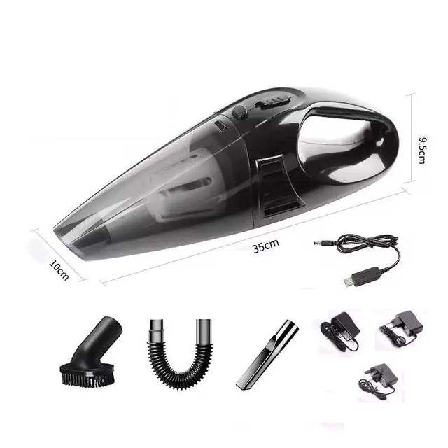 12V Cigarette Lighter Powered High Power Wet & Dry Handheld Car Vacuum Cleaner with Extended Suction Hose