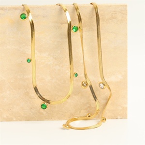 สร้อยคอทองชุบขายดี ประดับเพชร CZ สวยหรูสำหรับผู้หญิง - Product Image 5
