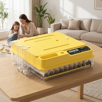 Incubateur d'œufs HHD WONEGG à haut taux d'éclosion, 48 mini-incubateurs pour poulets, cailles, perroquets, dindes, machine d'incubation d'œufs en armoire