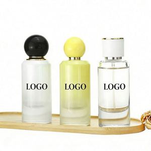 Wholesale Luxury Matte Black & <b>Clear</b> Glass Perfume Bottles 50ml 100ml with Unique Caps & <b>Box</b> Packaging - Product Image 2