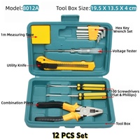 Kit d'outils à main polyvalent pour la réparation à domicile, boîte à outils de quincaillerie multi-SKUs pour la revente