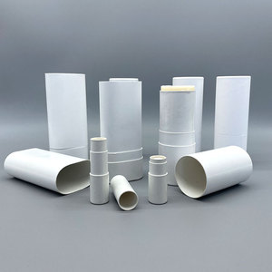 Tubo de embalaje de desodorante en barra de papel roll-on ovalado biodegradable respetuoso con el medio ambiente para lápiz labial maquillaje papel artesanal embalaje cosmético - Product Image 3