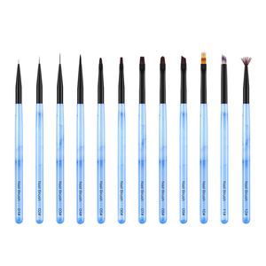 Ensemble de pinceaux pour nail art : dégradé, motif marguerite, liner, détails, French, ovale, plat, rond, gel, ombré - Product Image 6
