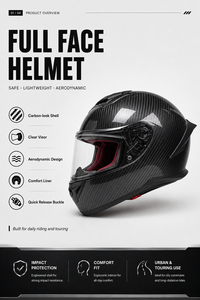 Vente en gros de casques de moto intégraux ABS de haute qualité, certifiés DOT, avec fermeture rapide, pour toutes les saisons - Product Image 2