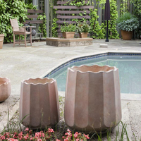 Pots à fleurs en fibre de verre personnalisés, best-sellers, pour jardin extérieur, avec trou de drainage, écologiques et durables