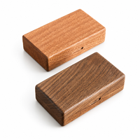 Boîte à bijoux en bois massif avec doublure en velours, fermeture magnétique, rangement pour bagues et colliers, organisateur de cadeaux pour les voyages et la maison