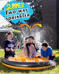 Tobogán Acuático Doble de 32 Pies con Aspersor y Almohadilla de Impacto para Niños, Diversión al Aire Libre en Verano - Product Image 3