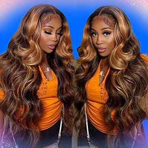 Lujosa belleza mujeres HD pelucas precios al por mayor resistente al calor de alta calidad rojo rizado largo agua onda peluca - Product Image 1