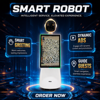 Robot Photo Booth MiCity Glambot APP dengan Kontrol Jarak Jauh, Printer, dan Layar Sentuh 32' untuk Pengalaman Interaktif