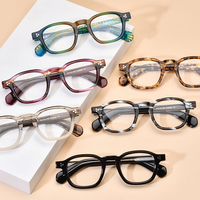 Monturas de Gafas Ópticas de Acetato Borregls para Hombre, Nueva Marca de Diseño, Gafas Cuadradas Vintage Retro para Mujer, Lentes 19412