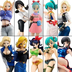 Nuevo modelo de plástico chica lazuli Juguetes De Acción Android 18 Anime figura Cacrtoon Anime figura sexy DBZ Goku Vegeta esposa